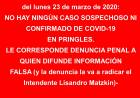 El Intendente Lisandro Matzkin denunciará la publicación de denuncias falsas