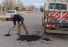 Bacheo en calles de Pringles