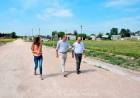 Matzkin supervisó los trabajos en los lotes del Programa Suelo Urbano