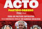 Heredia y Castillo estarán en un acto del Partido Obrero de la Sexta