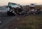 Accidente entre una camioneta y un camión en Ruta 51