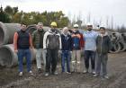 Matzkin visitó la Planta de Fabricación de Tubos de Hormigón