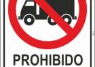 Solicitan carteles que prohíben la circulación de tránsito de camiones