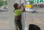 Personal de la Guardia Urbana repartió folletos con información de Ojos en Alerta
