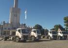 Presentación de cuatro camiones nuevos para el servicio de recolección de residuos