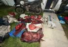 Hallazgo de un motovehículo y productos cárnicos de presunta procedencia de fauna silvestre