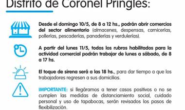 Nuevas Pautas para el Distrito de Coronel Pringles