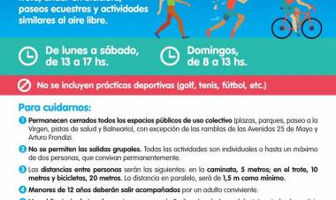 Lisandro Matzkin habilitó las salidas recreativas
