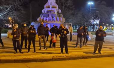 En Pringles hubo protesta policial