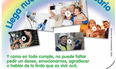 138° Aniversario: Invitan a vecinos a enviar un Video mensaje