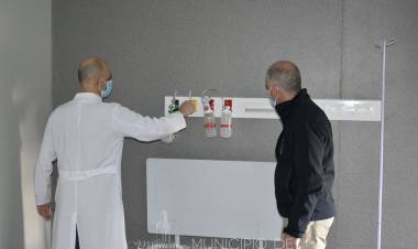 Matzkin recorrió obras en el Nosocomio local