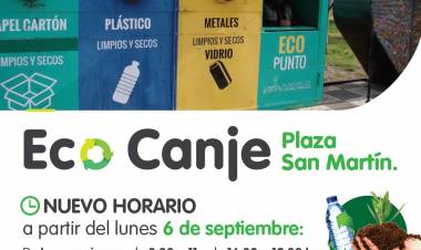 Nuevo horario de atención para el Eco Canje