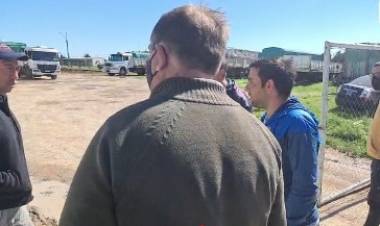 Camioneros autoconvocados hicieron un reclamo en la Playa de Camiones de Pringles