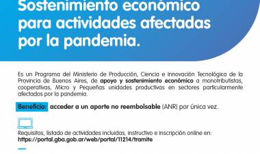 Programa de sostenimiento económico para actividades afectadas por la pandemia