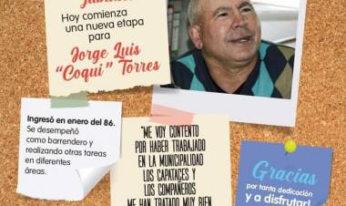 Se jubiló José Luis "Coqui" Torres