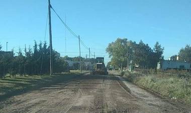 Trabajos en calles de tierra