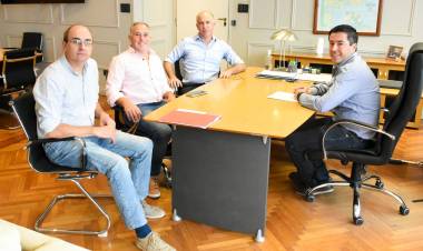 Nardini y Matzkin analizaron el avance de obras en Coronel Pringles