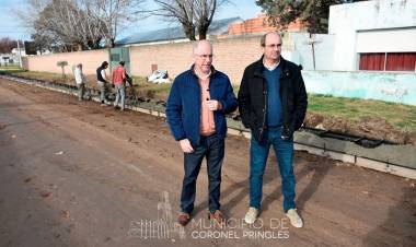 Se presentó una nueva obra de cordón cuneta en la ciudad