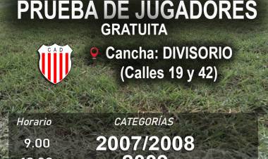 Huracán probará jugadores en Pringles