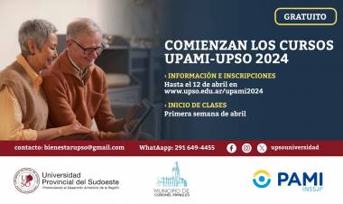 Vuelven los cursos UPAMI de la UPSO a Pringles