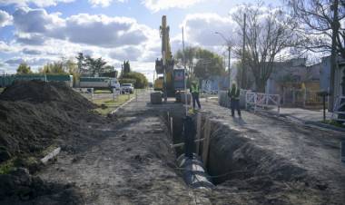 La Provincia reinició la obra de desagües pluviales para Coronel Pringles