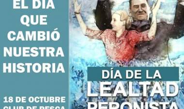 El día 17 de Octubre, los Peronistas de Pringles estamos de festejos