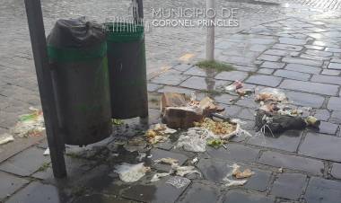 Panorama de esta mañana en algunas esquinas del centro