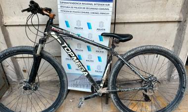 Policial: Recuperan una bicicleta que había sido sustraída a un vecino