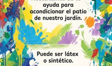 El Jardín de Infantes 904 comenzó una campaña de donación de pintura