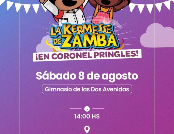 La Kermesse de Zamba llega a Coronel Pringles con una tarde de juegos, aprendizaje y diversión para toda la familia 