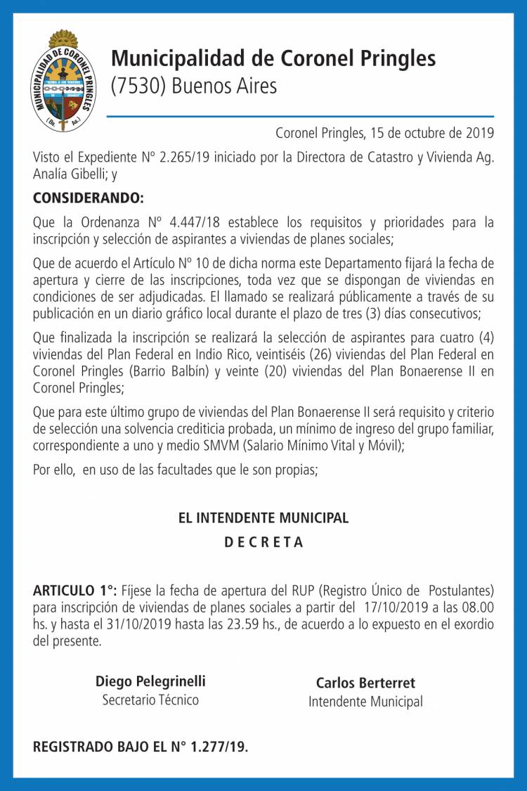 Viviendas: Importante