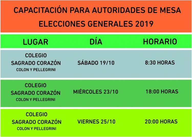 Capacitación para Autoridades de Mesa