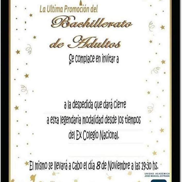 Última Promoción del Bachillerato de Adultos