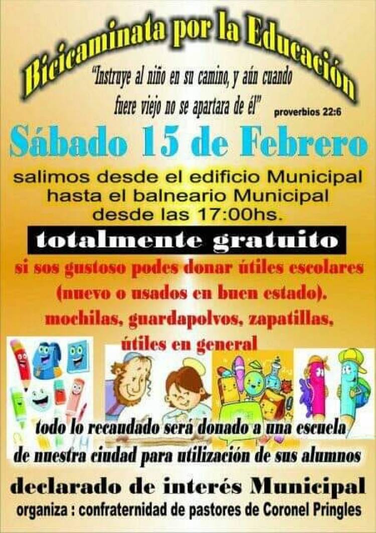 Bicicaminata por la Educación