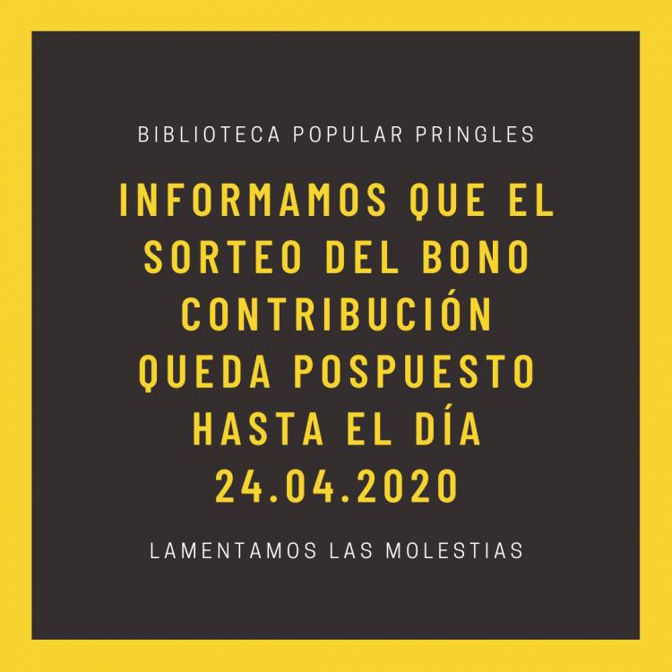 Bono Contribución de la Biblioteca Pringles