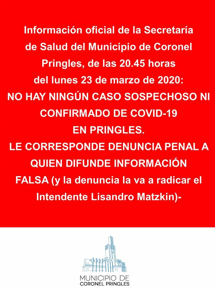 El Intendente Lisandro Matzkin denunciará la publicación de denuncias falsas