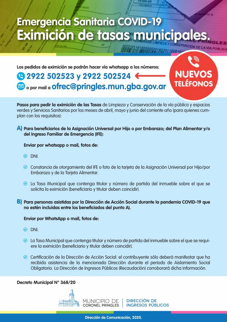 Eximición de Tasas Municipales