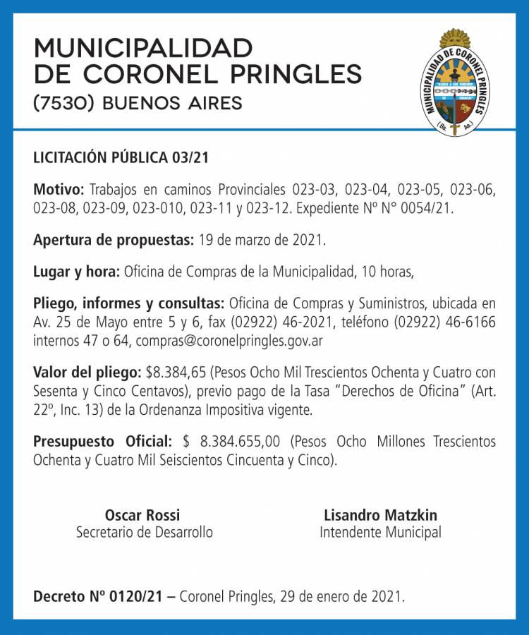 Licitación Pública MCP