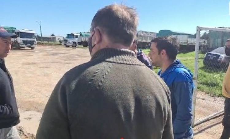 Camioneros autoconvocados hicieron un reclamo en la Playa de Camiones de Pringles