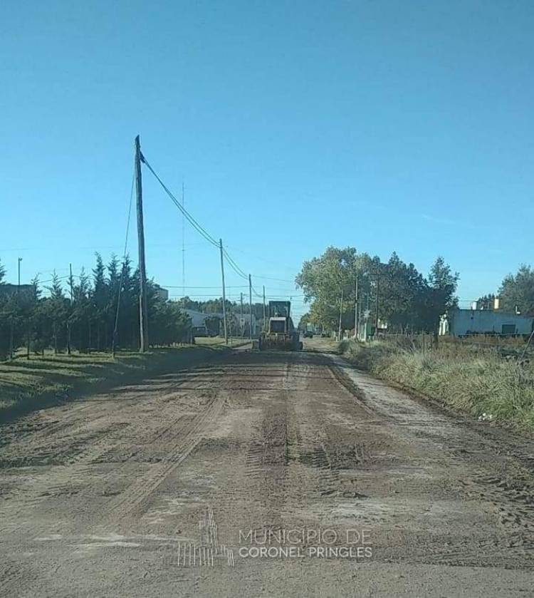 Trabajos en calles de tierra