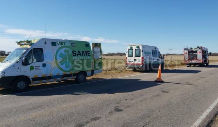 Gravísimo vuelco de un auto en Ruta 85