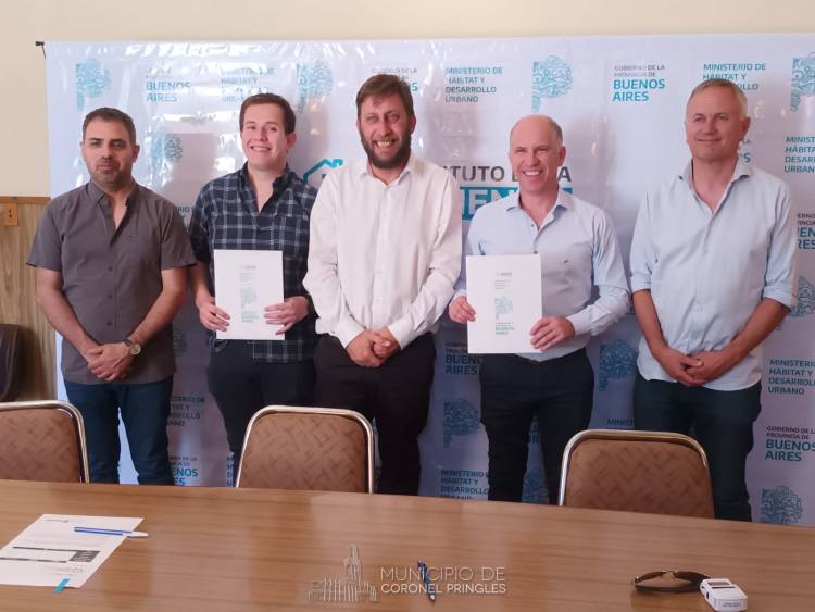 El Intendente Lisandro Matzkin firmó el convenio con el Instituto de la Vivienda para la construcción de 40 viviendas más en nuestra ciudad
