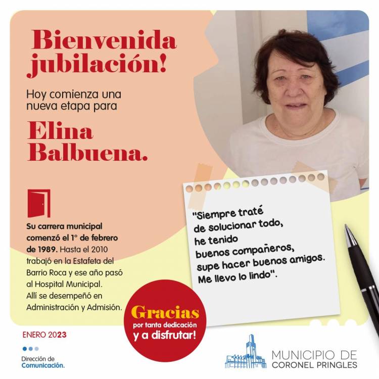 Hoy comienza una nueva etapa Elina Balbuena