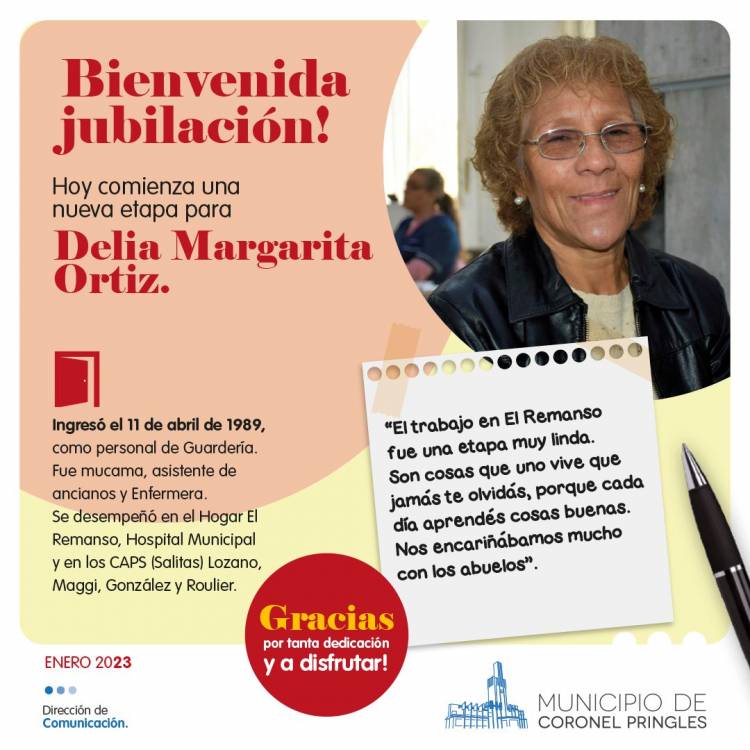Hoy comienza una nueva etapa Delia Margarita Ortiz
