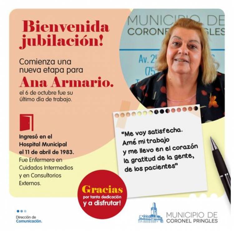 Bienvenida Jubilación