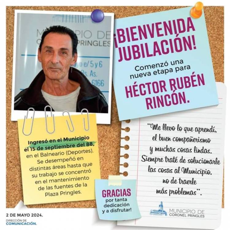 Comenzó una nueva etapa para Héctor Rubén Rincón