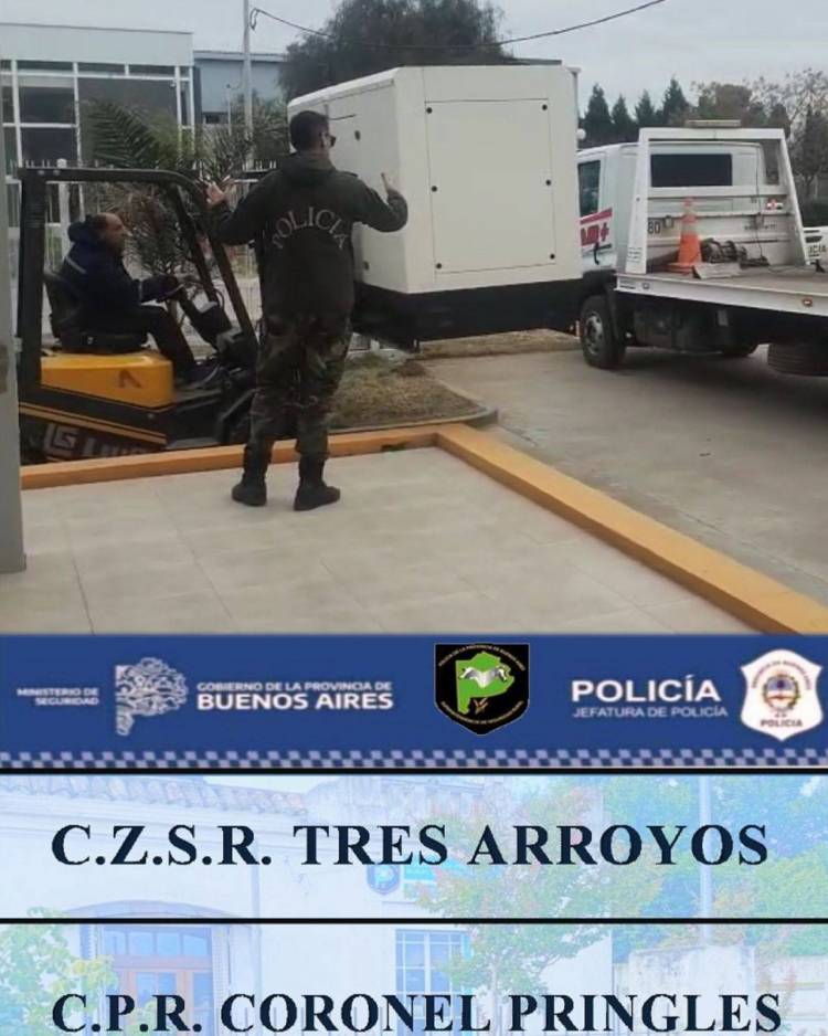 Secuestro de un Grupo Electrógeno robado en nuestra ciudad en Febrero de este año valuado en 40.000 USD