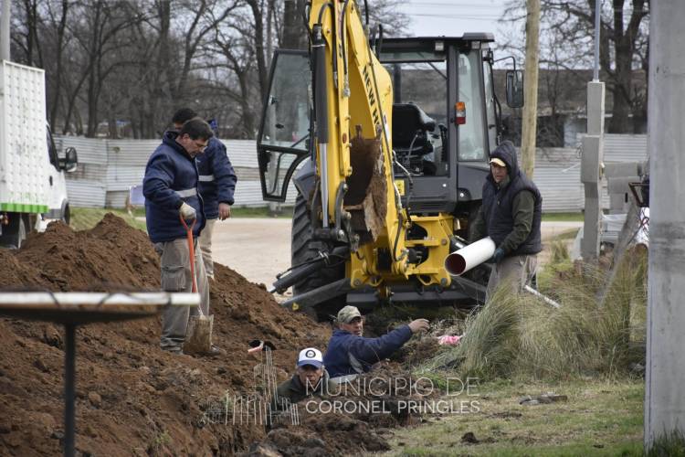 Extensión de la red cloacal con fondos municipales