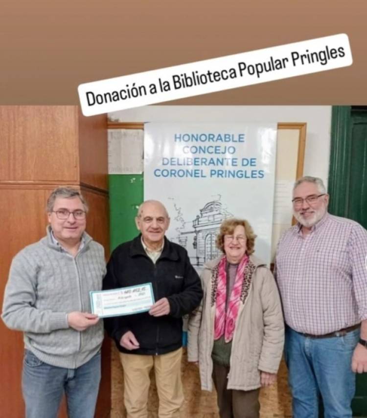 Cumplimiento de la Resolución Nº 3.765 – Beneficio “Biblioteca Popular Pringles”