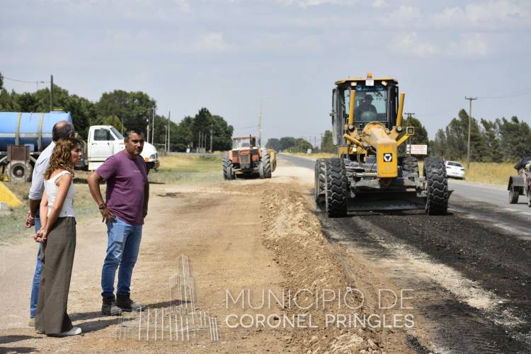 Trabajos en el Boulevard Uruguay
